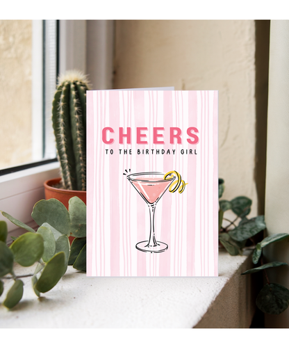Cheers to the birthday girl cocktail