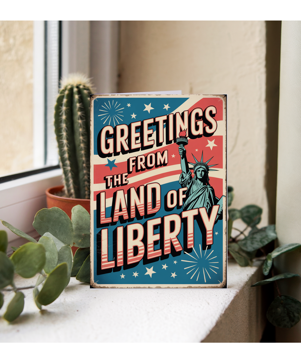Greetings from the land of liberty independance day