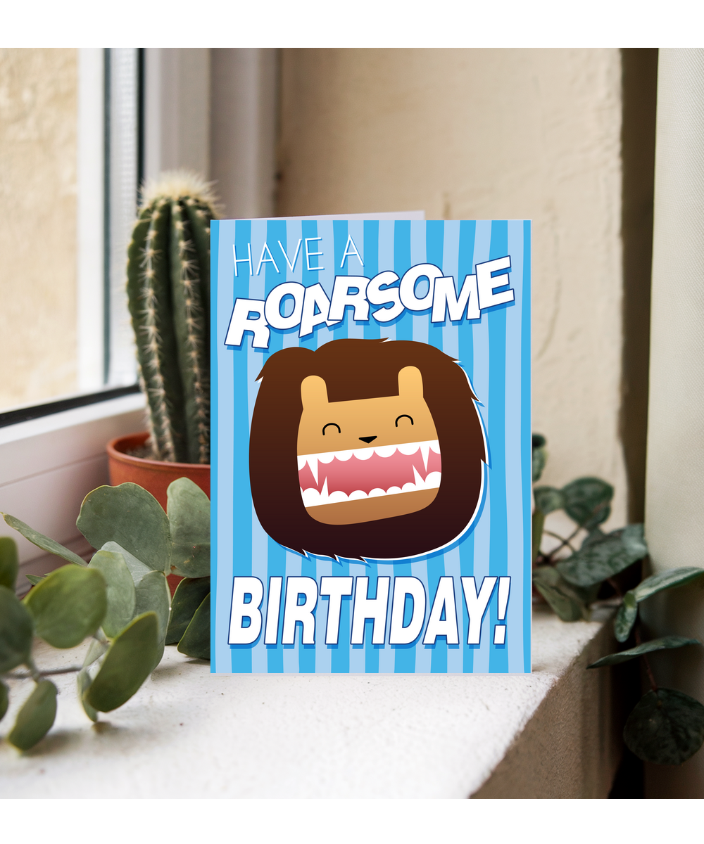 Kids blue Have a Raorsome Birthday