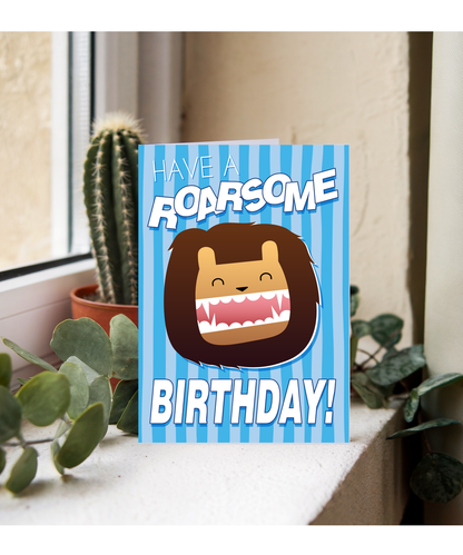Kids blue Have a Raorsome Birthday