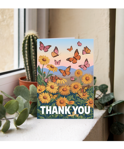 Thank You - Bright Butterflies and Blooms