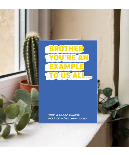 Brother you are an example to us all