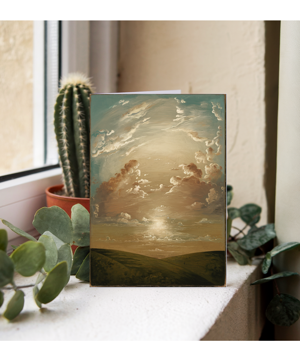 Old Master Painting Card soft rolling hills