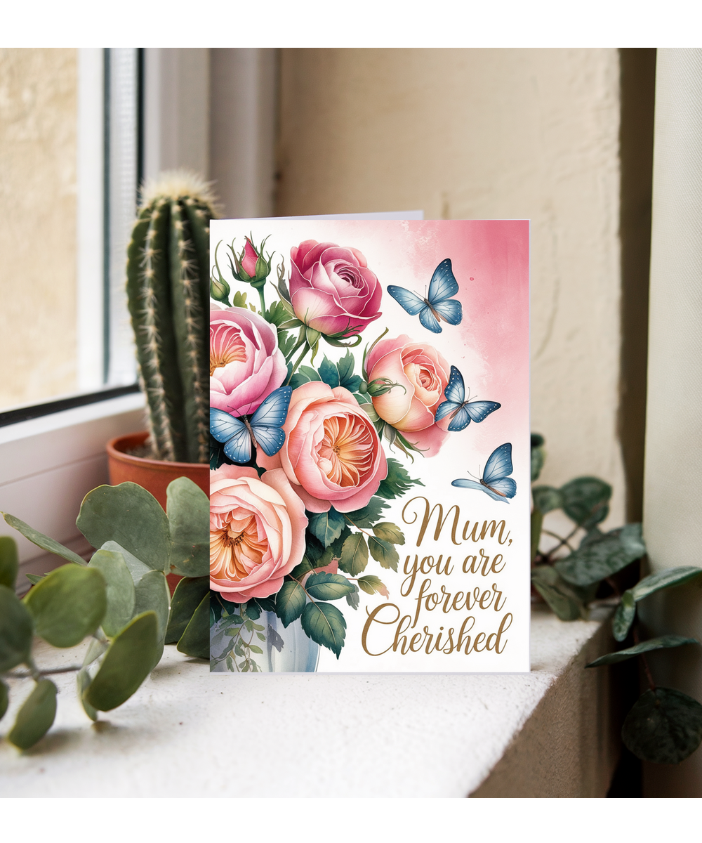 Mum You are Forever Cherished with Butterfly Bouquet