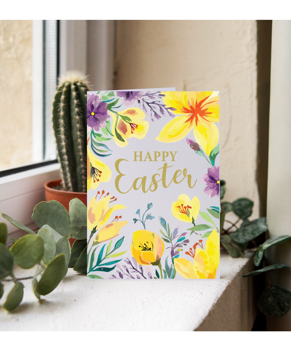 Happy easter flowers