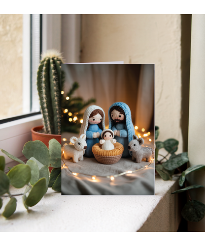 Knitted christmas nativity