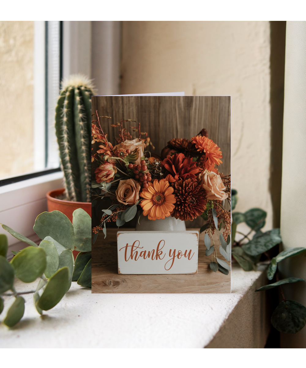 Thank You - Autumn Floral Arrangement