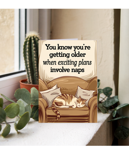 Happy Birthday Card Exciting Plans Involve Naps