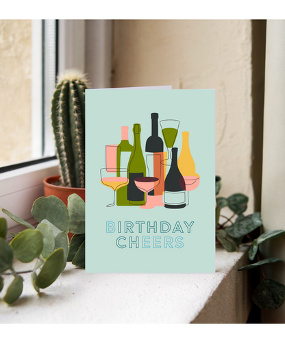 Birthday Cheers Card for man unisex drink beer