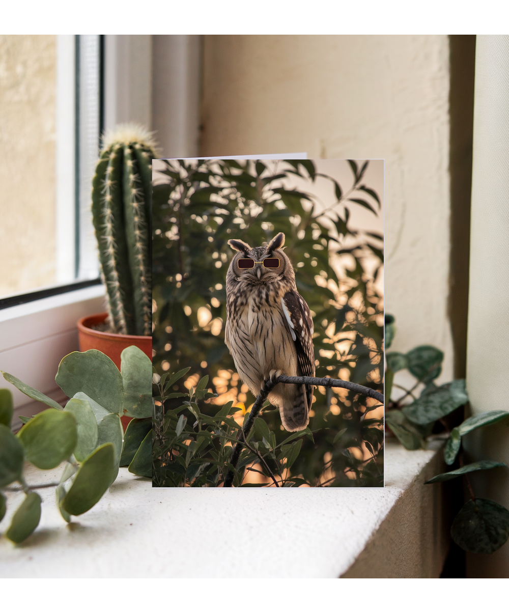 Owl in Tiny Sunglasses