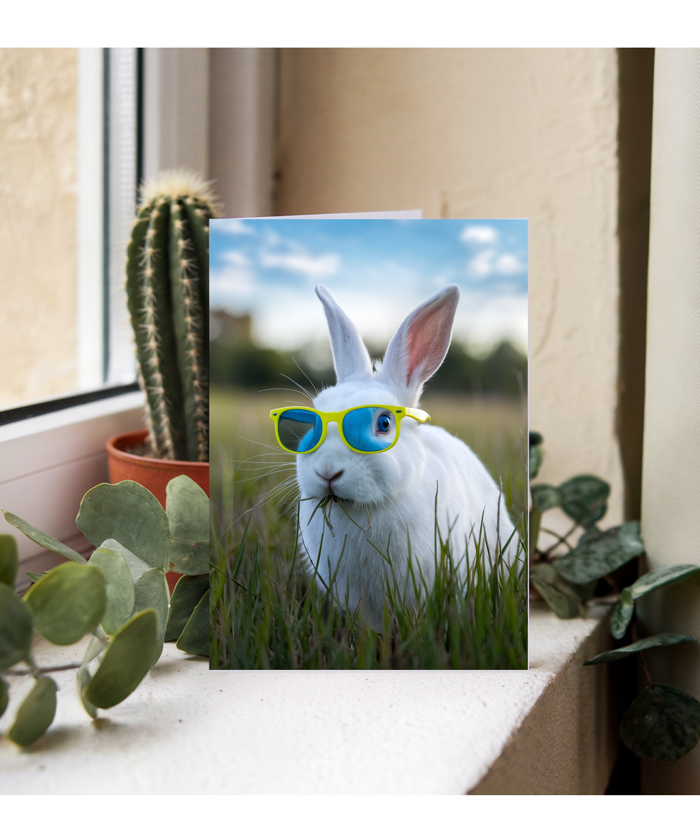 Rabbit with Neon Glasses