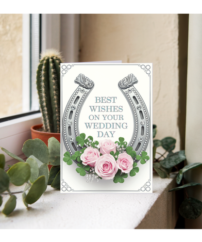 Diamonte horse shoe congrats on your wedding day