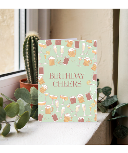 Birthday Cheers Card for Man Beer ipa larger
