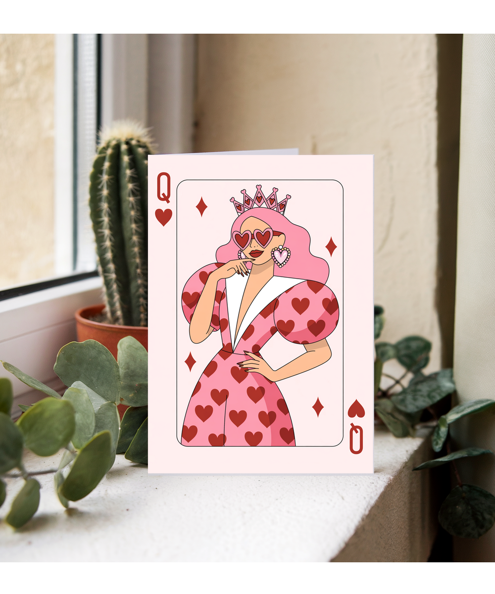 Stylish queen of hearts