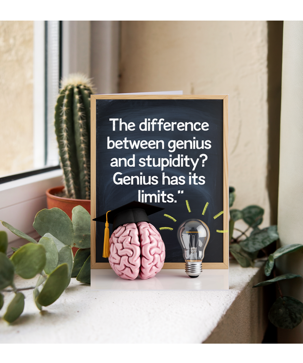 The difference between genius and stupidity? Genius has its limits.