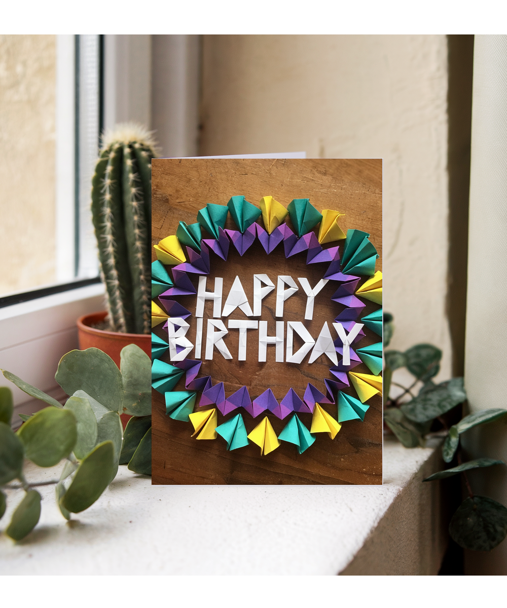Colorful Origami-Inspired Triangles
