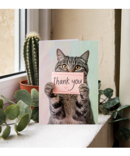 Thank You with Cat with a ThankwithYou Note