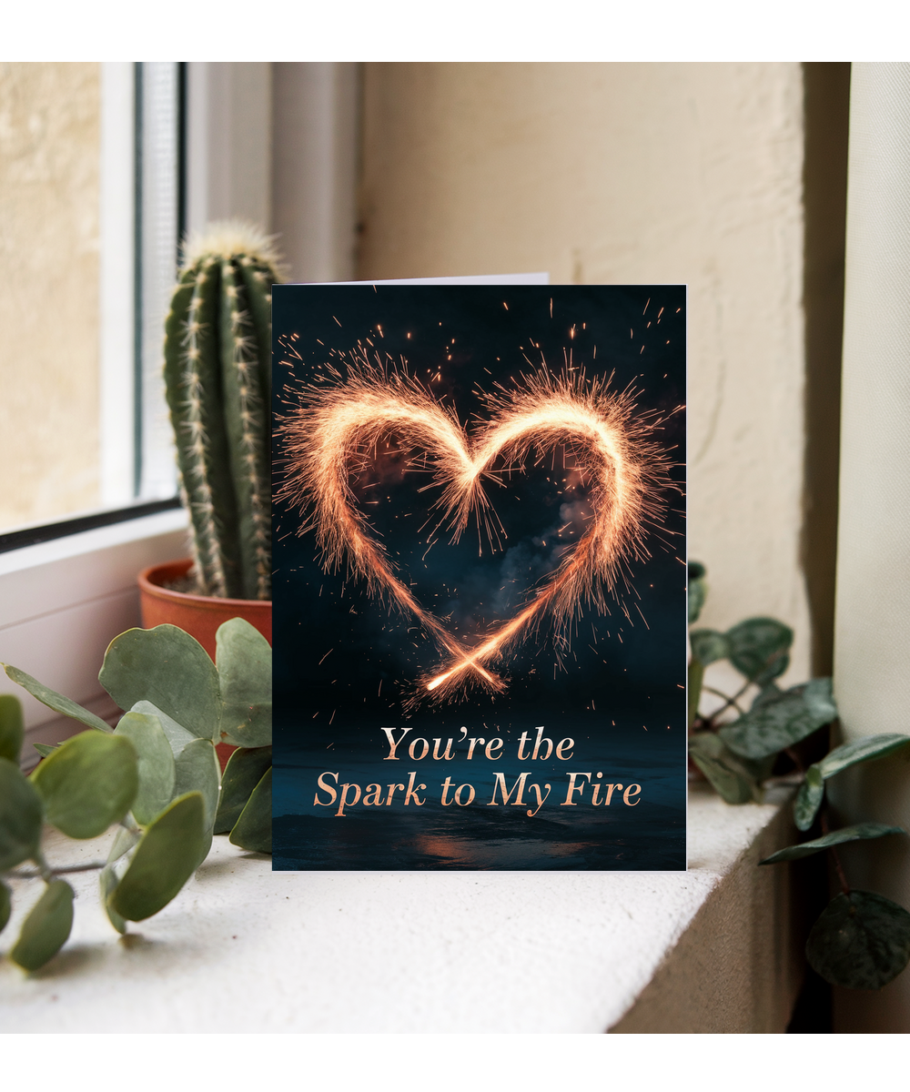 You’re the spark to my fire Greeting Card
