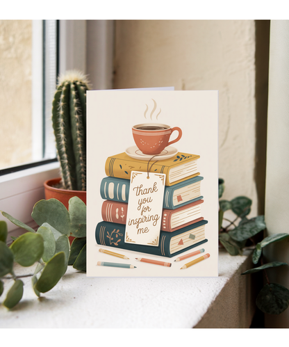 Teacher Thank You Card for Inspiring English Teacher