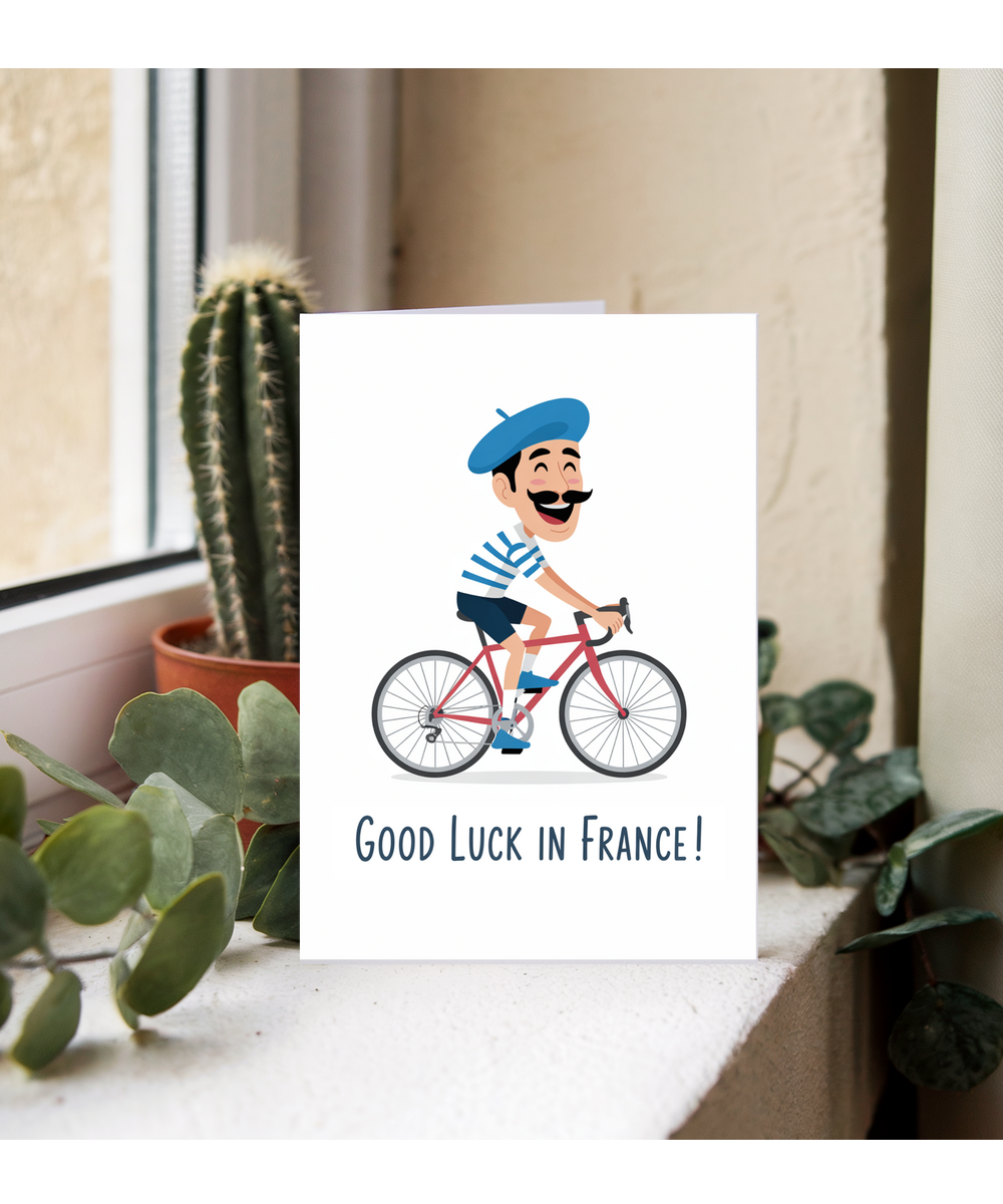 Good Luck Card for Cycling Tour Sports Trip Race in France