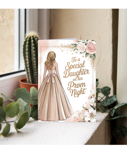 to a special daughter on her prom night champagne gold