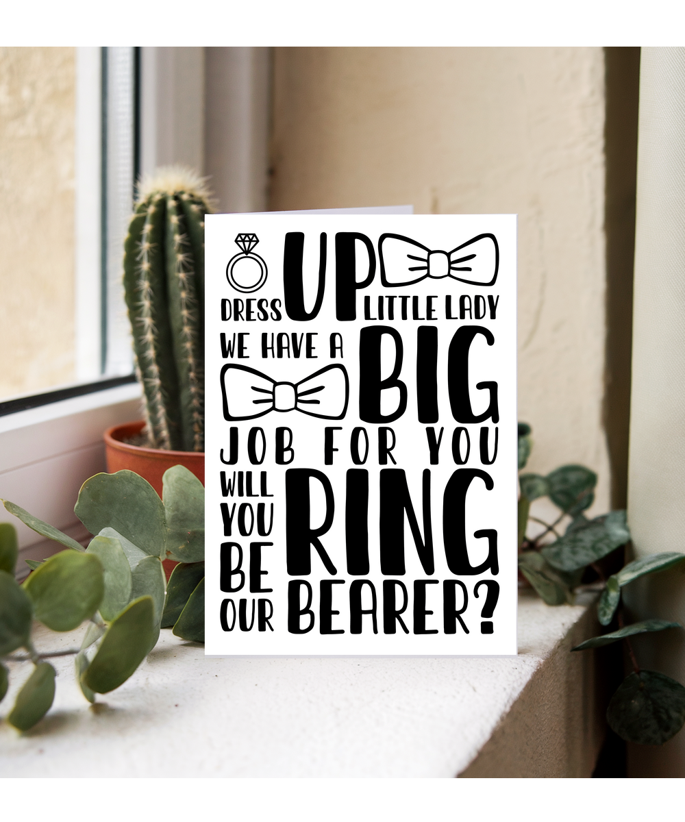 Will you be our ring bearer little lady