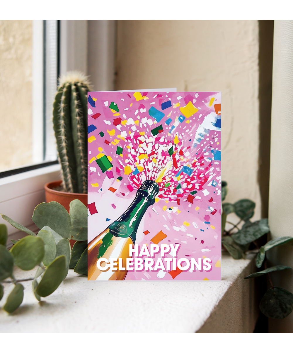 Happy Celebrations chamagne oil painting