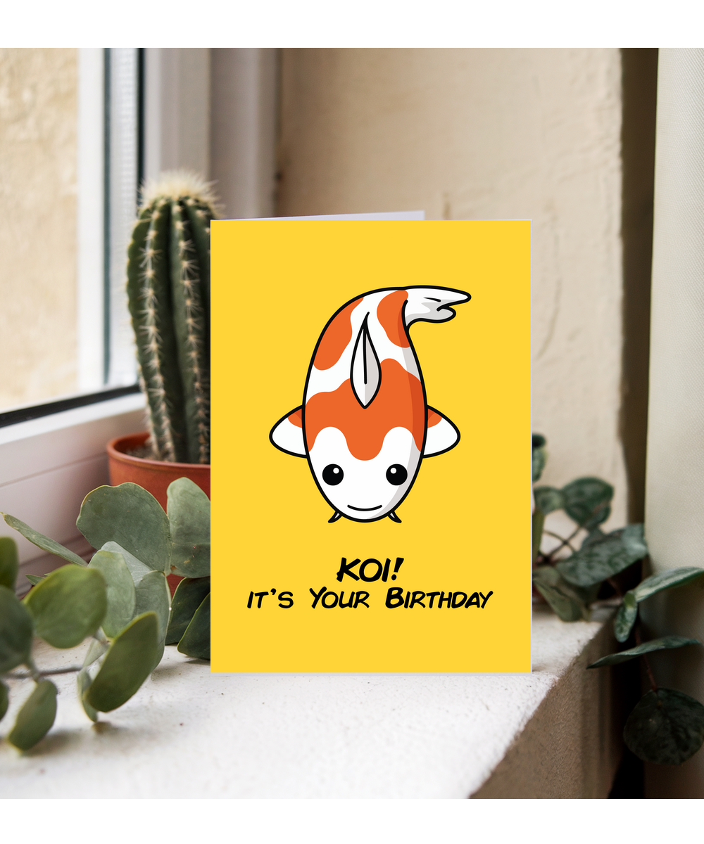 Happy Birthday Card for Fish Lover Koi Its Your Birthday