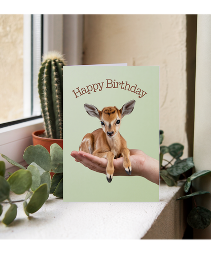 Birthday card Miniture impala cute funny