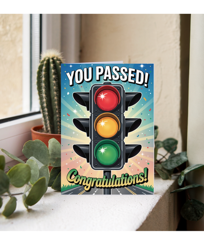 you passed! congratulations red lights