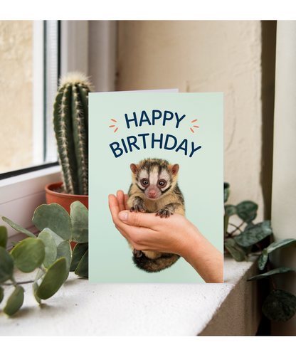 Birthday card Miniture civet cute funny