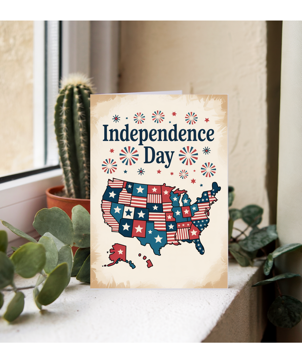 Independance day map of america