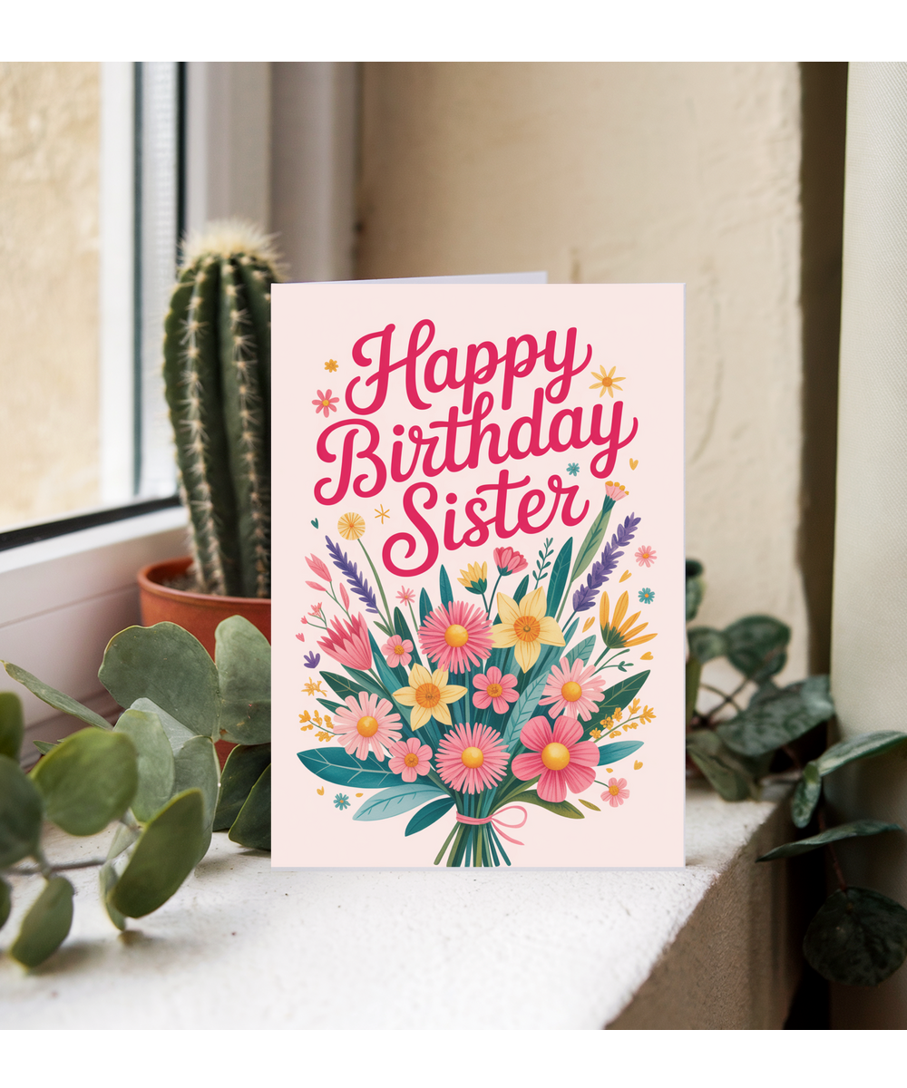 Pretty bouquet Happy Birthday Sister