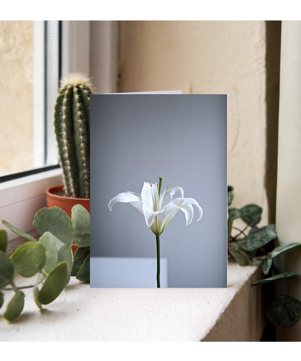 Single elegant white lily