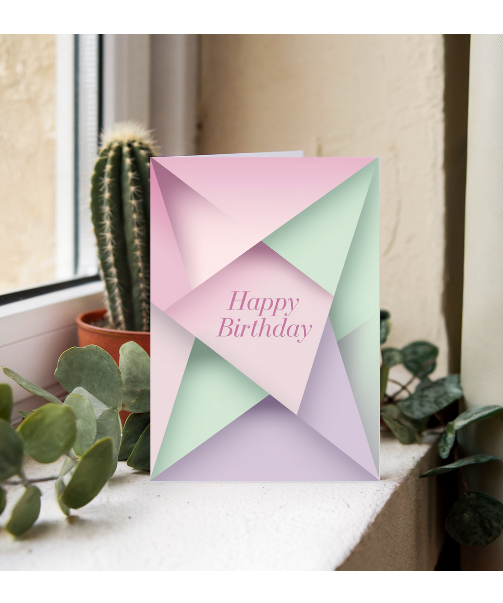 Abstract Triangles with Soft Pastels