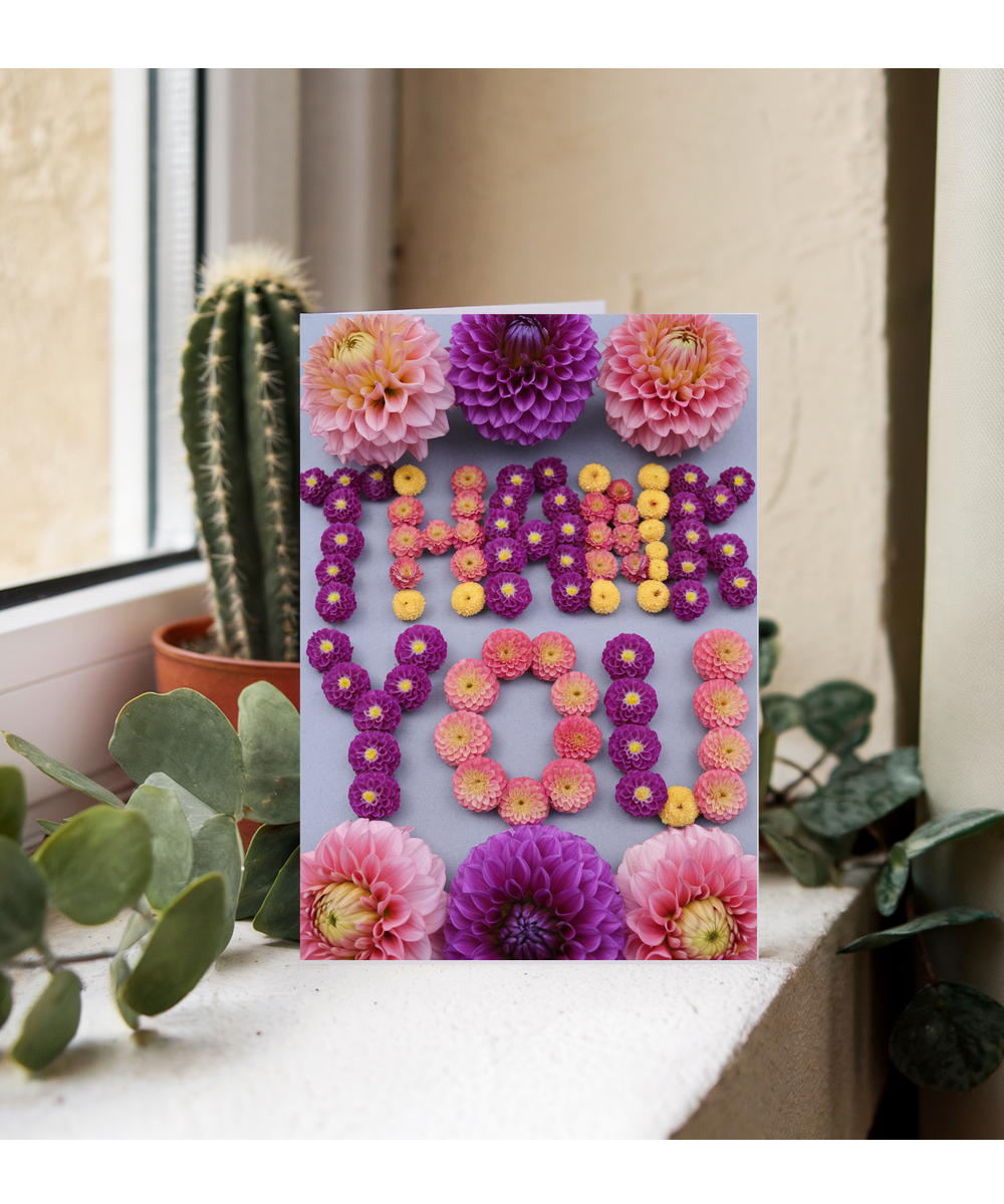 Thank You - Vibrant Dahlia Flowers
