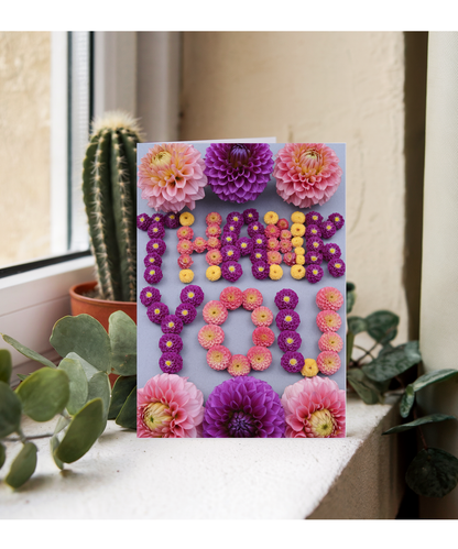 Thank You - Vibrant Dahlia Flowers