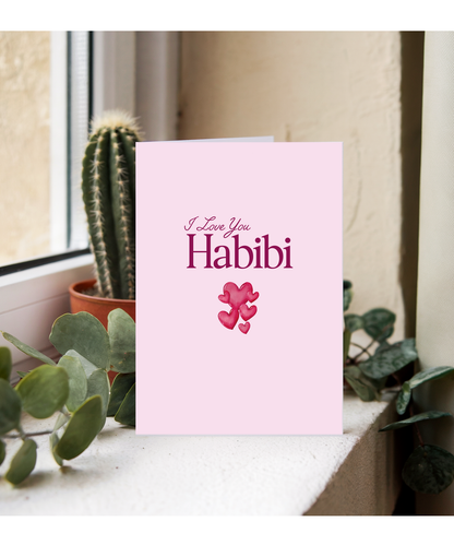 Arabic Valentines Day Card for Him I Love You Habibi