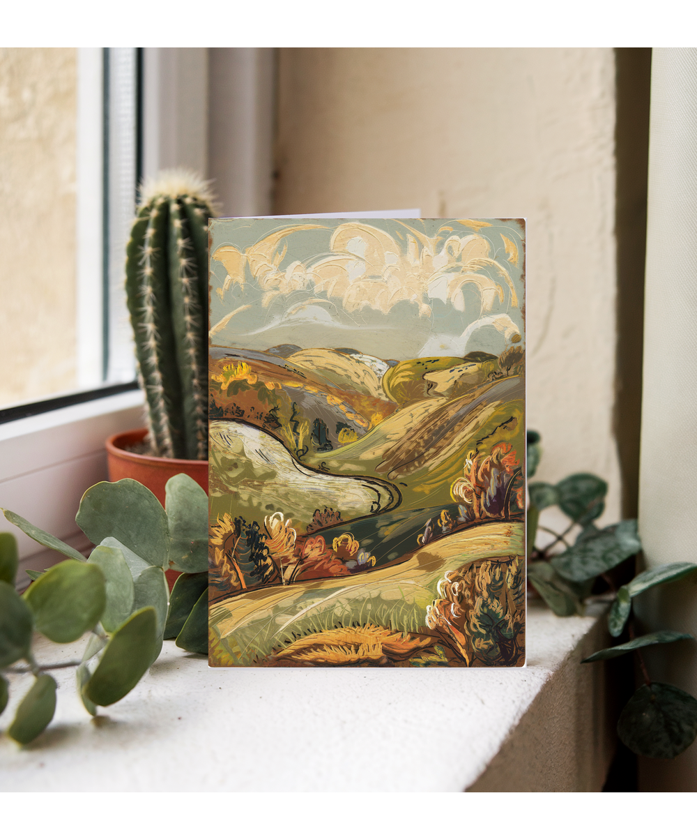 Rolling Hills Painting Card