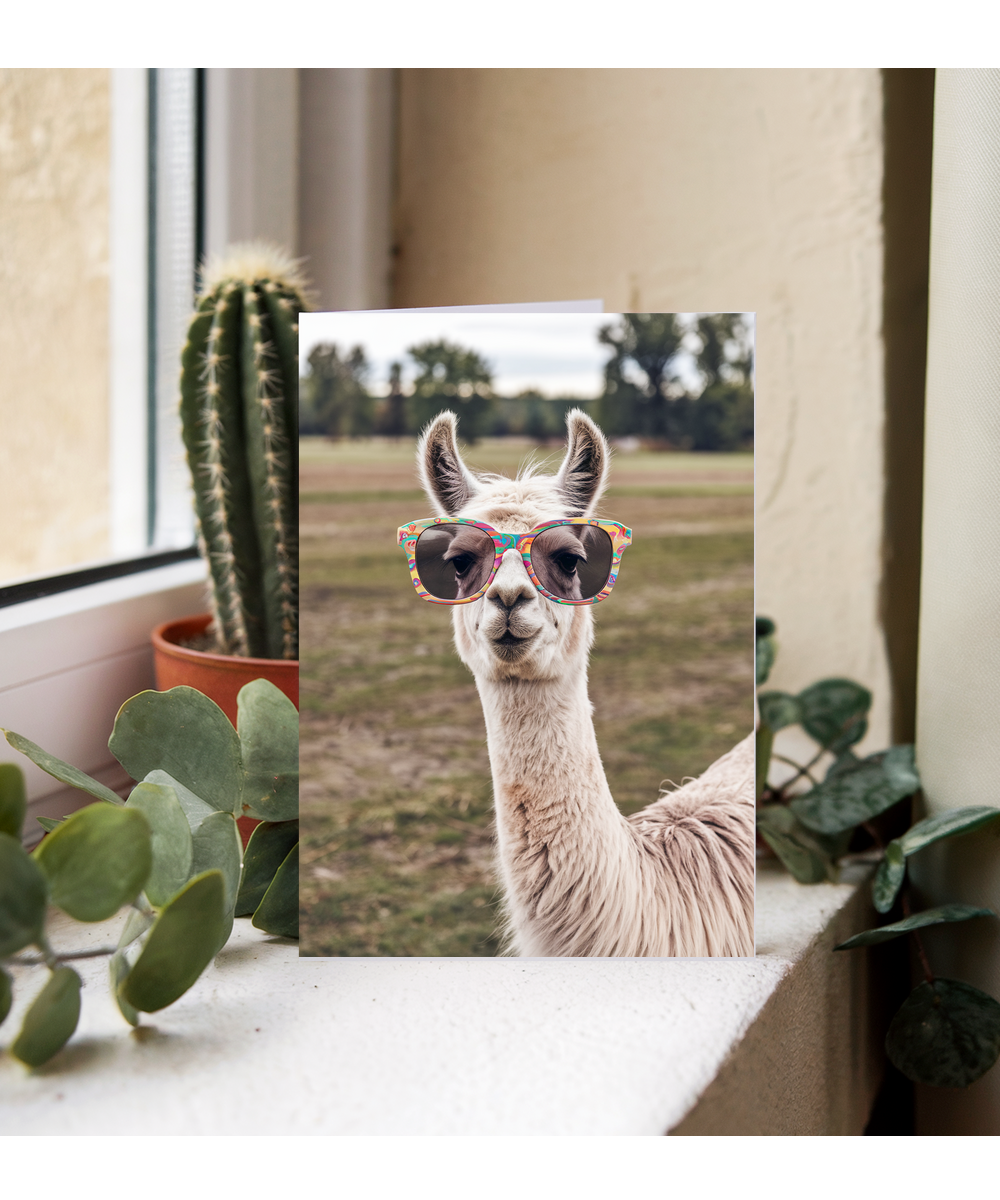 Llama in Funky Sunglasses