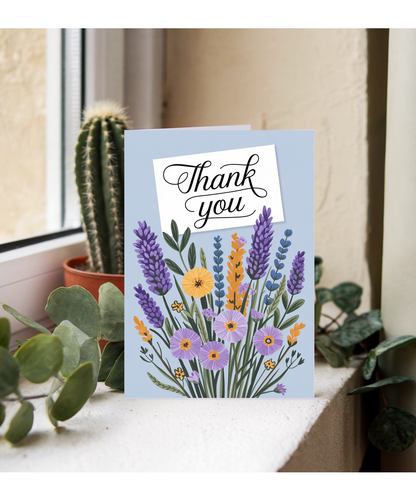 Thank You - Lavender and Wildflower Design