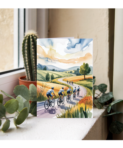 Watercolour Countryside Group Ride