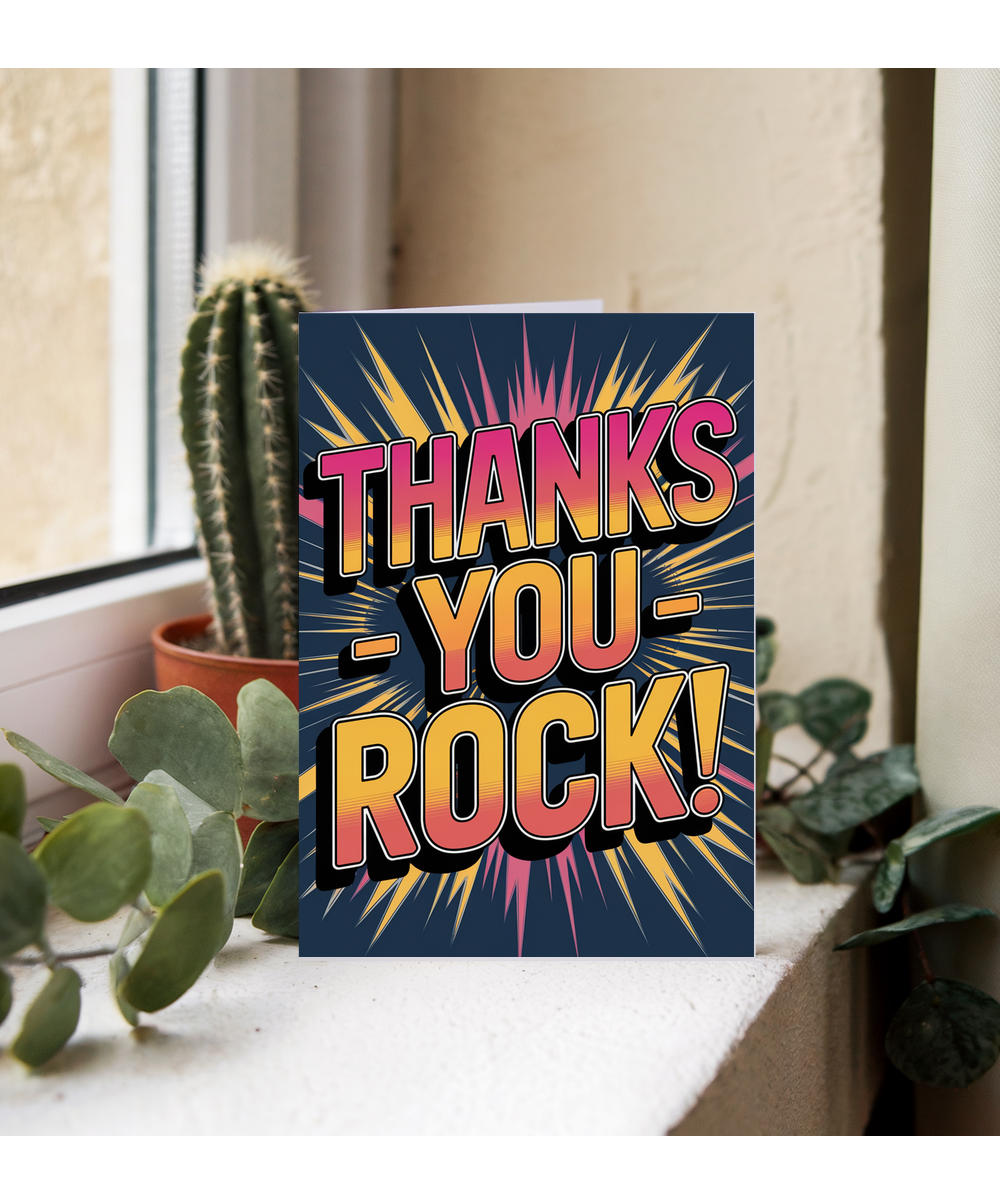 Thank you card You Rock