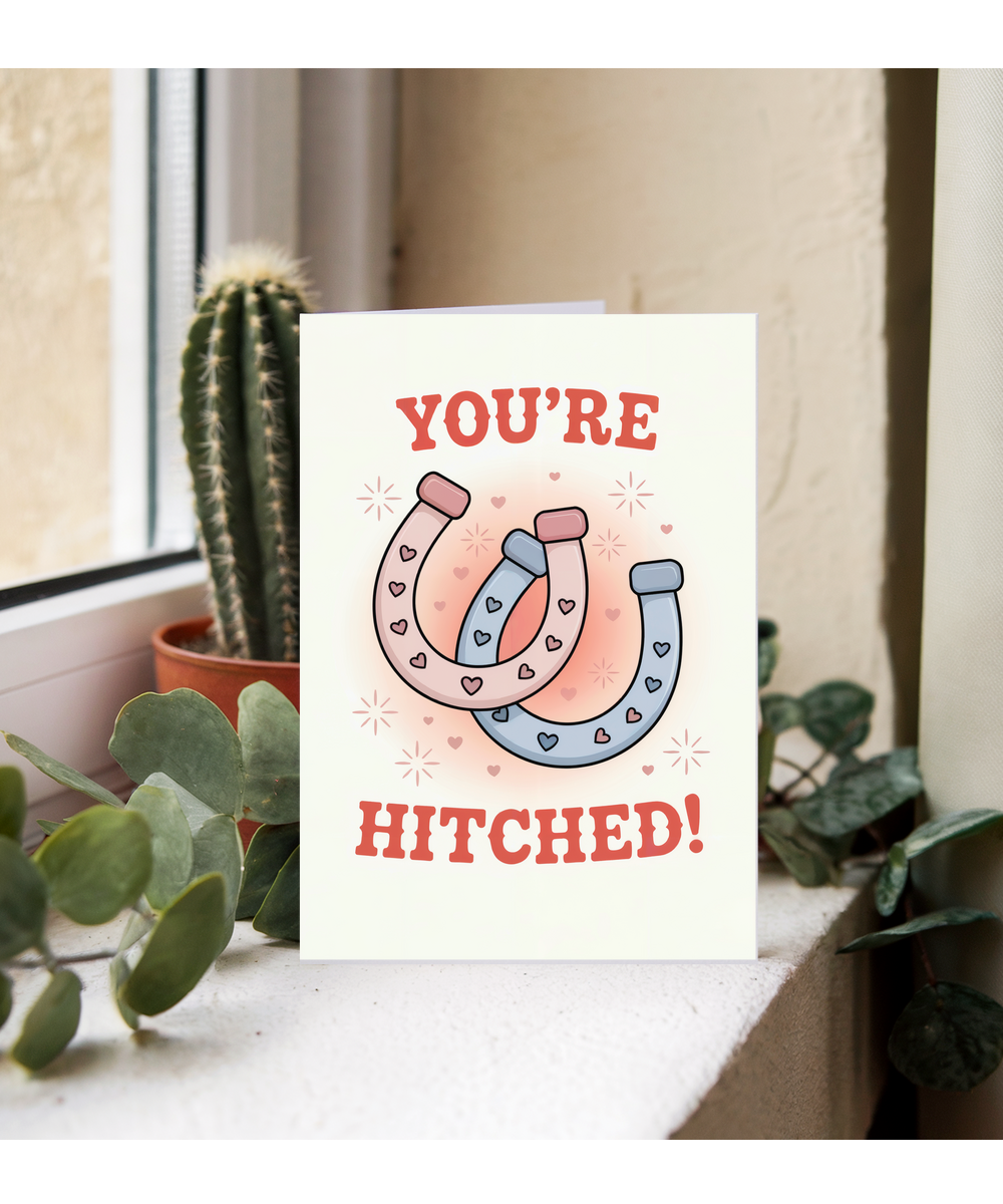 engagment card You're Hitched