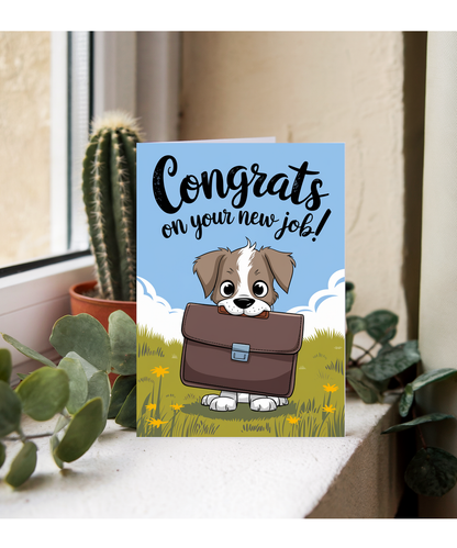 New Job - Puppy with a Briefcase