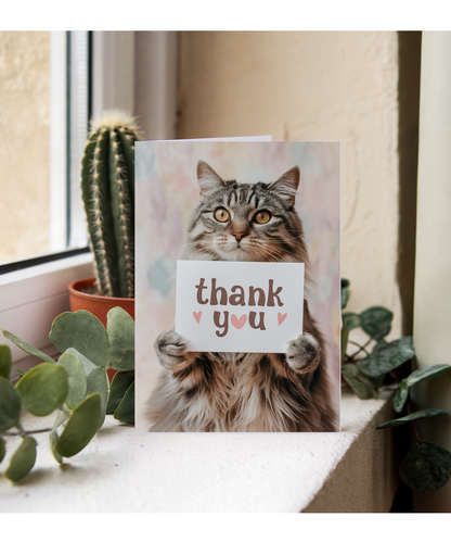 Thank You with Cat with a ThankwithYou Card