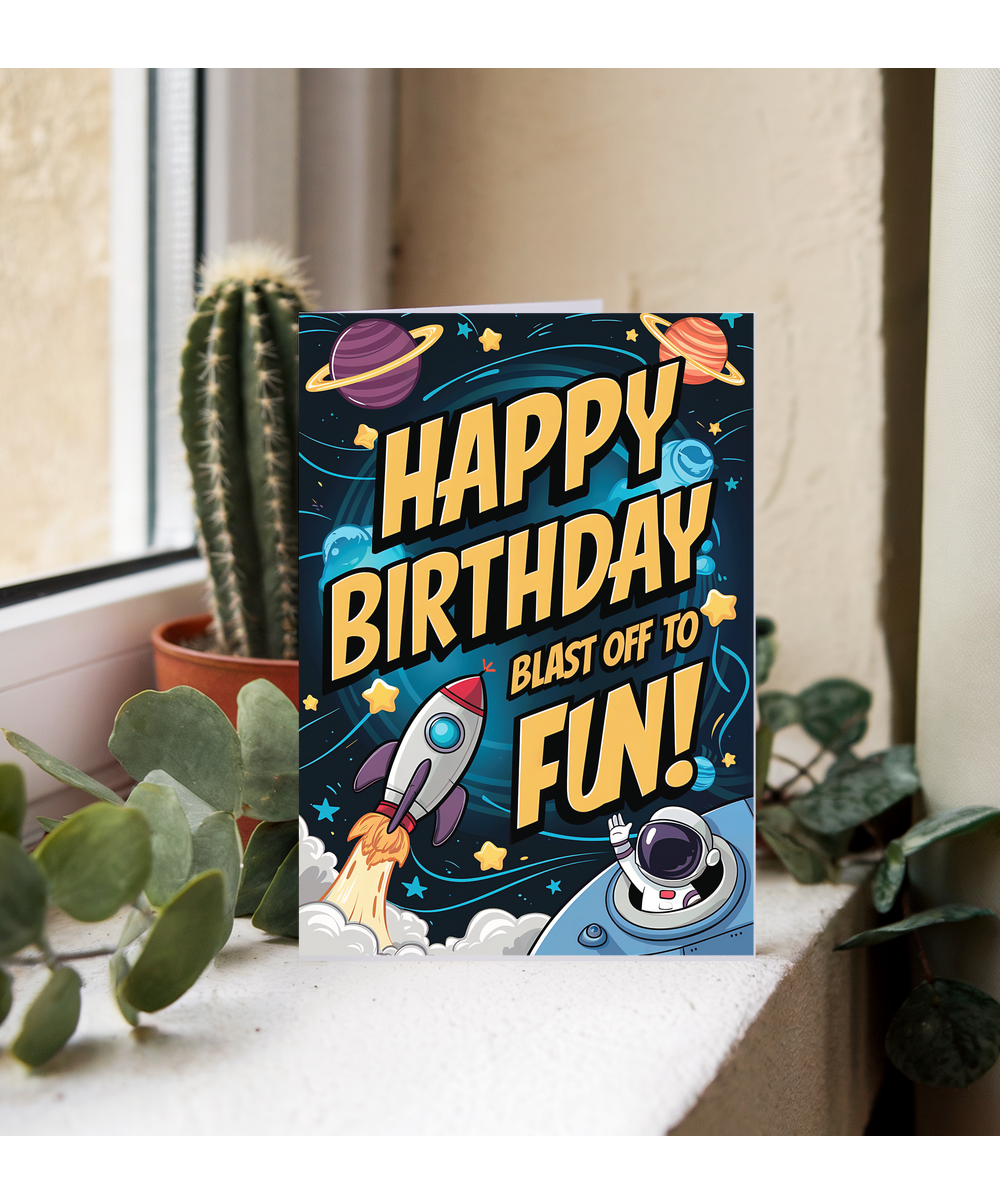 Happy Birthday! Blast Off to Fun!