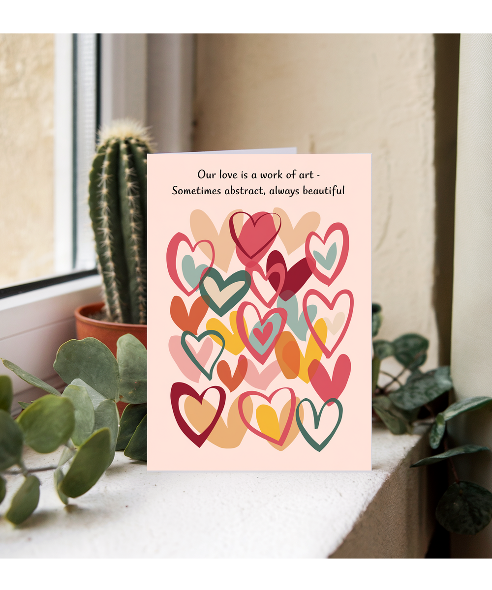 Anniversary card for husband Wife Our Love is a Work of Art