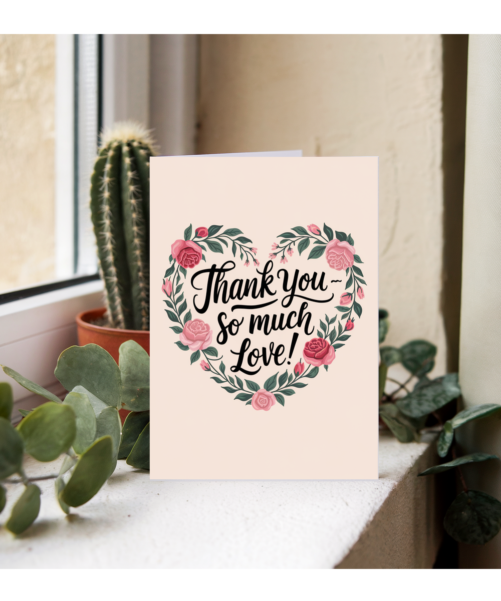Thank You Card So Much Love Yorkshire