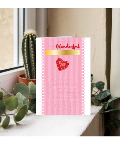 Valentines to the wonderful one i love